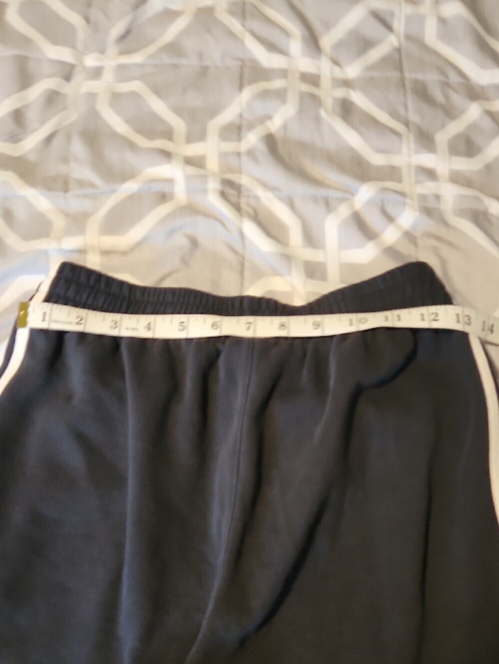 adidas Boys L Black Jogger Sweatpants with White Stripes - Picture 6 of 6